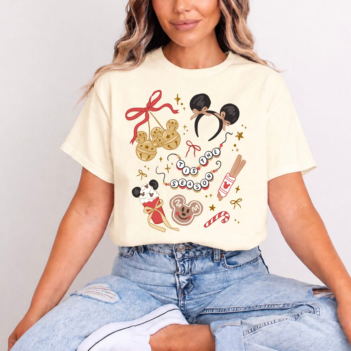 TIS THE SEASON RED BOW T.SHIRT