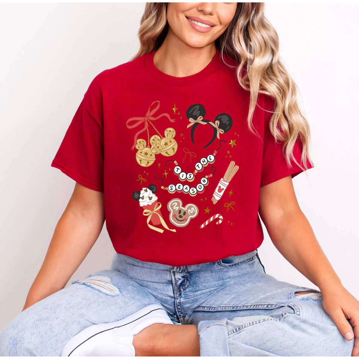 TIS THE SEASON RED BOW T.SHIRT