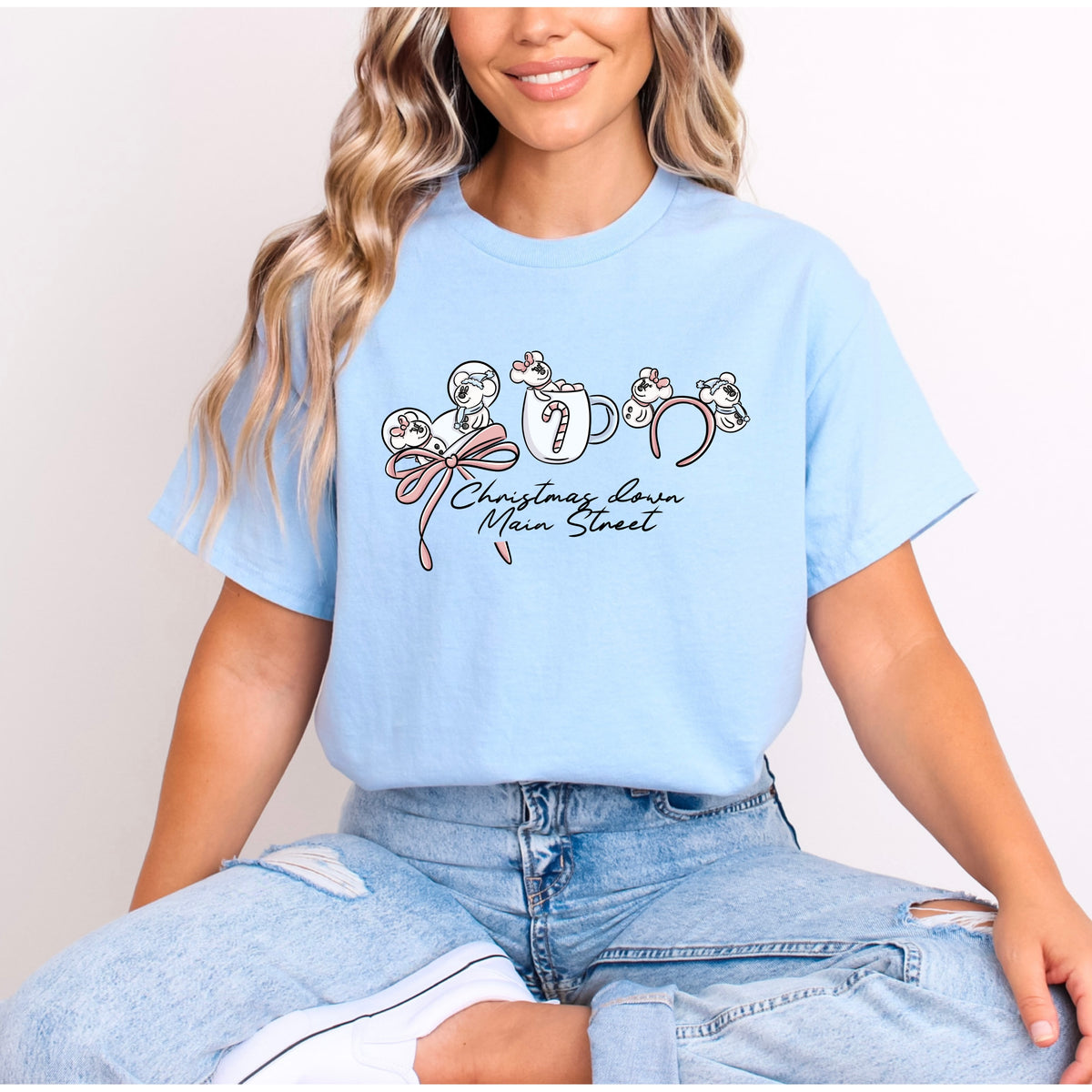 CHRISTMAS COCO DOWN MAIN STREET EAR SERIES T.SHIRT