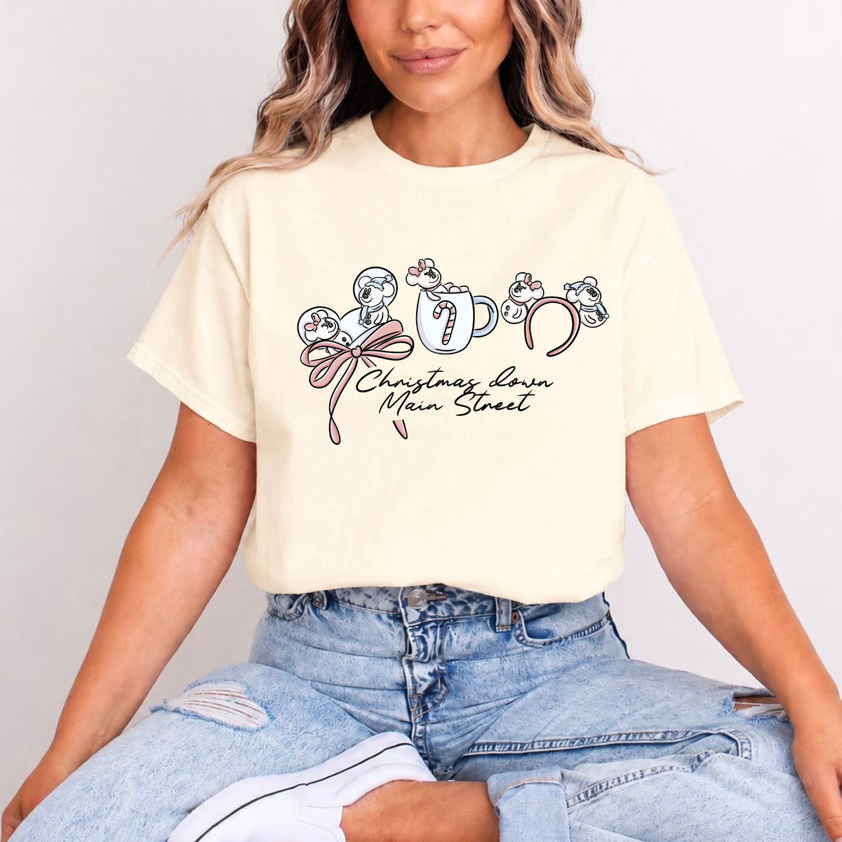 CHRISTMAS COCO DOWN MAIN STREET EAR SERIES T.SHIRT