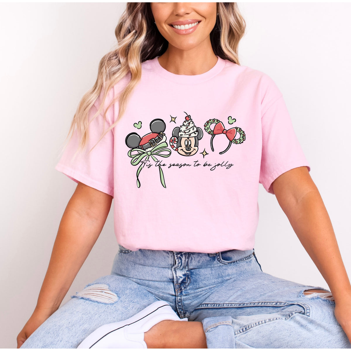 TIS THE SEASON TO BE JOLLY EAR SERIES T.SHIRT Design No. 221