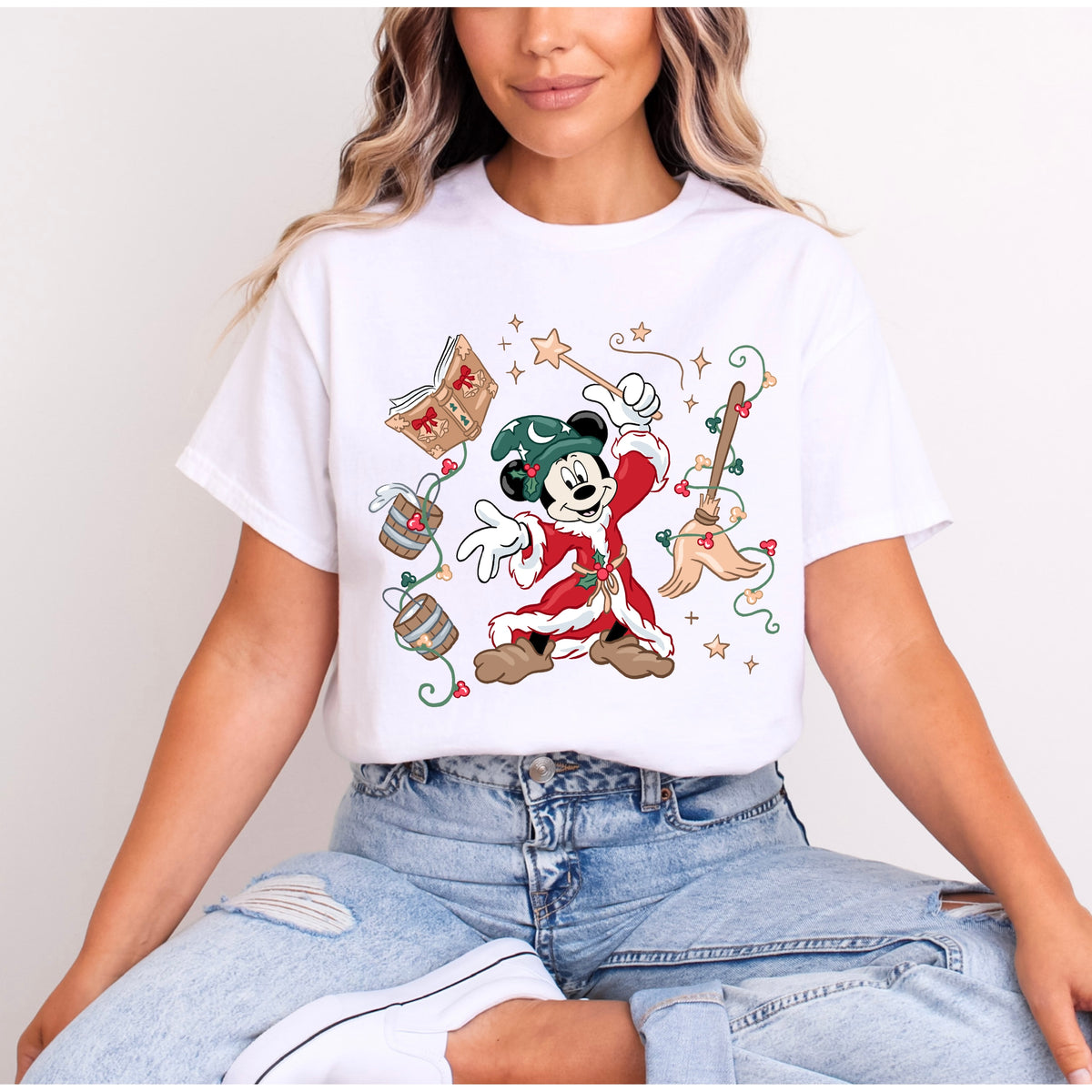 CHRISTMAS SORCERER MICKEY T.SHIRT