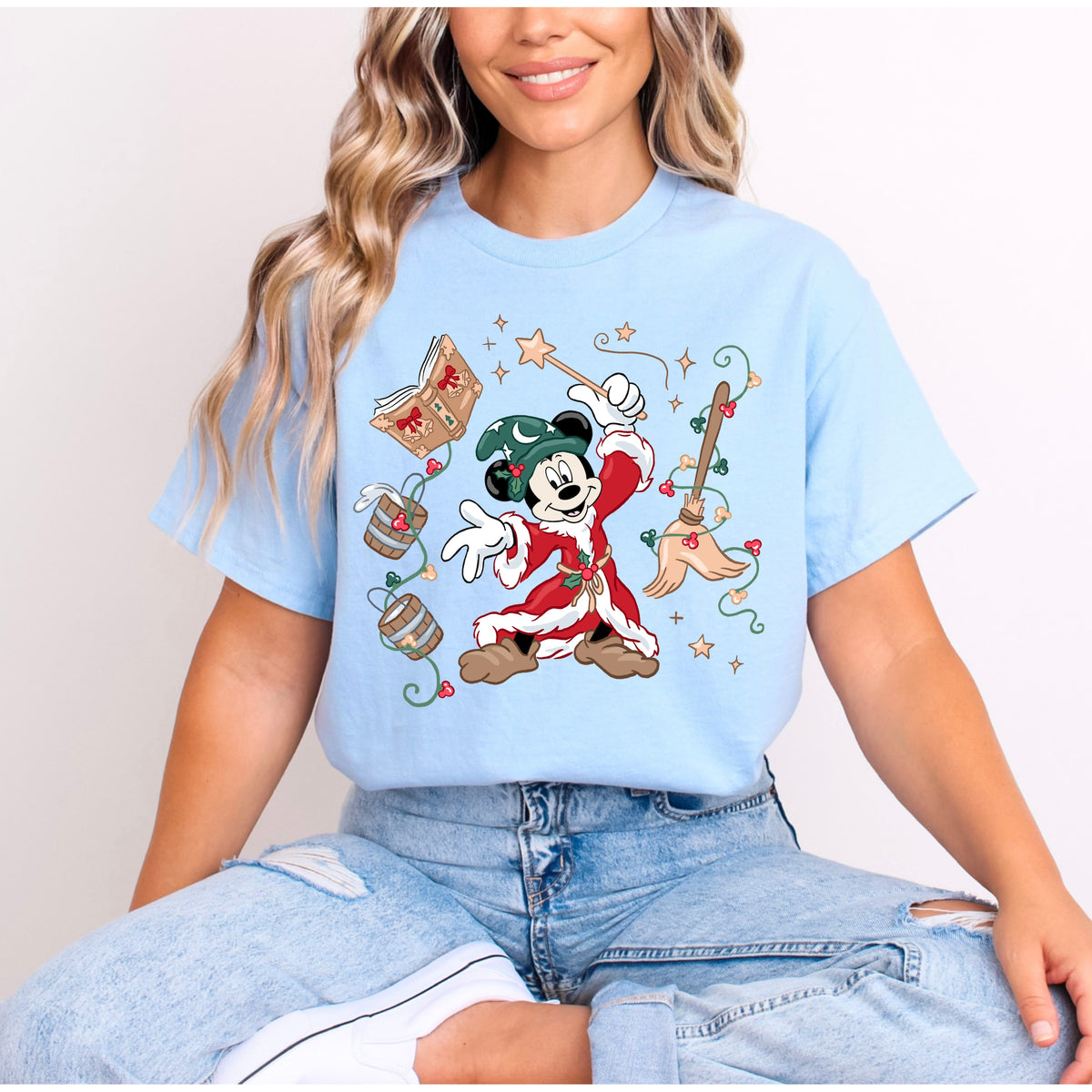 CHRISTMAS SORCERER MICKEY T.SHIRT