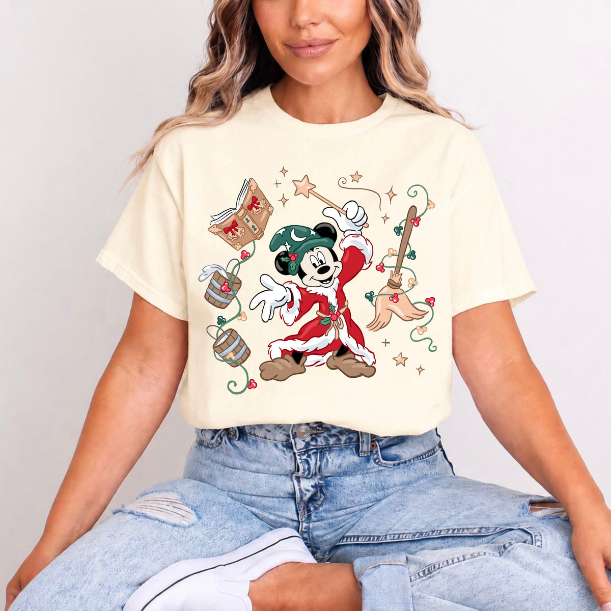 CHRISTMAS SORCERER MICKEY T.SHIRT