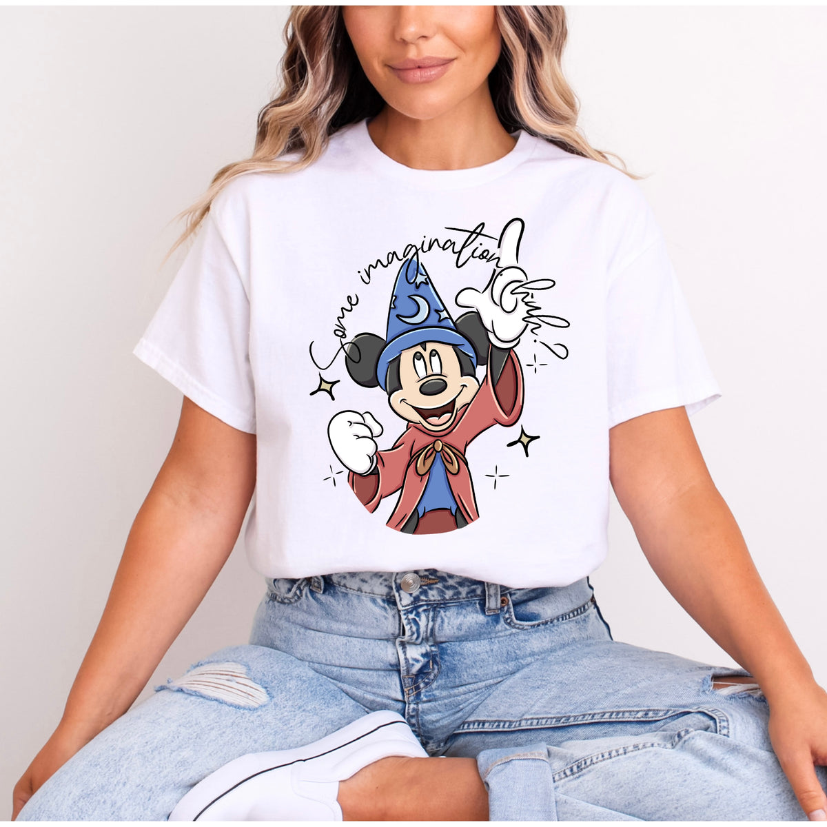 SORCERER MICKEY SOME IMAGINATION HUH? FANTASMIC T.SHIRT