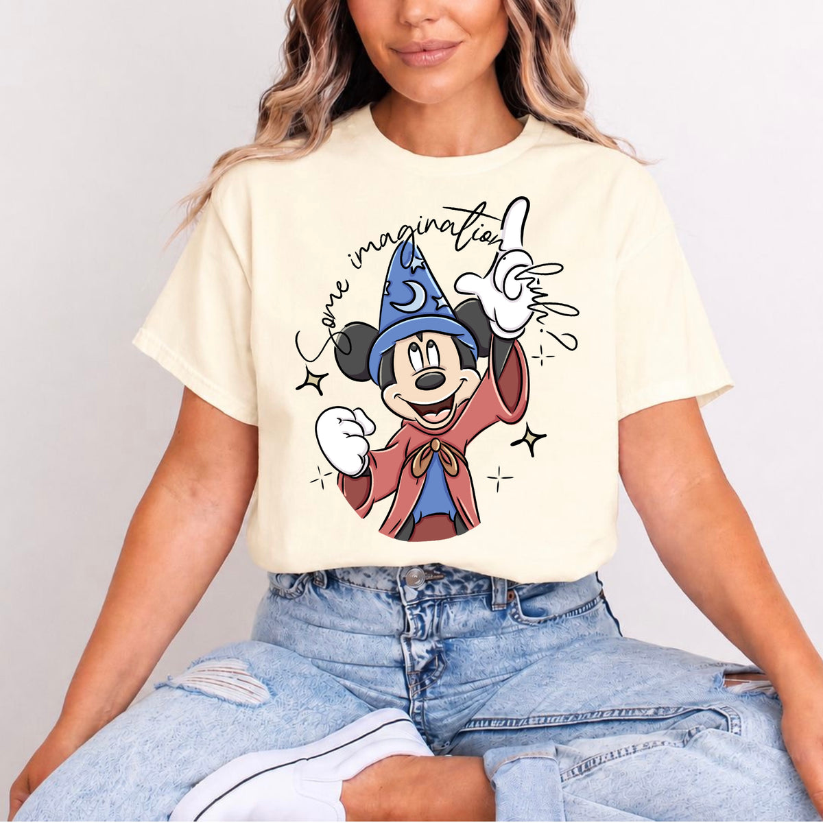 SORCERER MICKEY SOME IMAGINATION HUH? FANTASMIC T.SHIRT