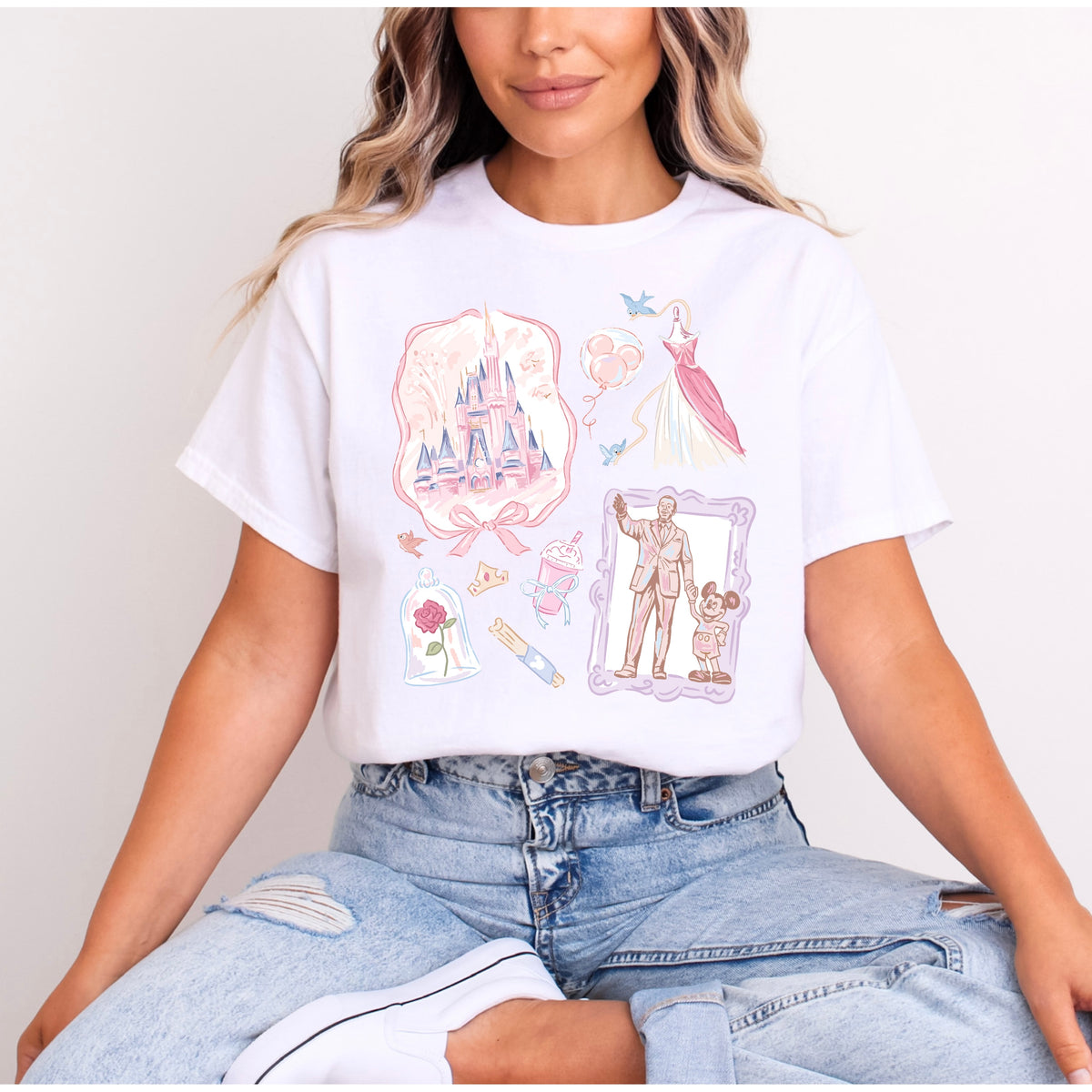 GIRLIE WALT AND MICKEY T.SHIRT