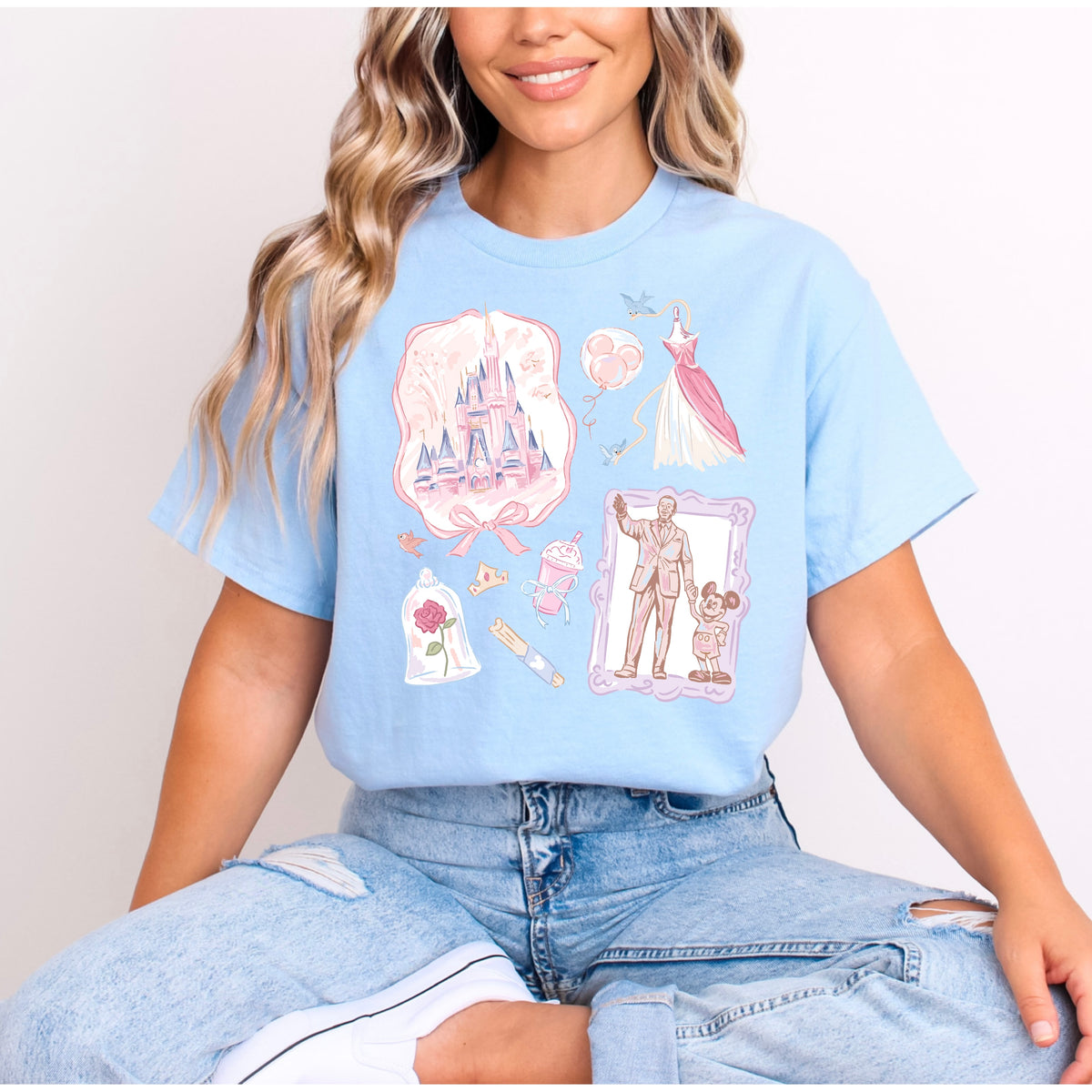 GIRLIE WALT AND MICKEY T.SHIRT