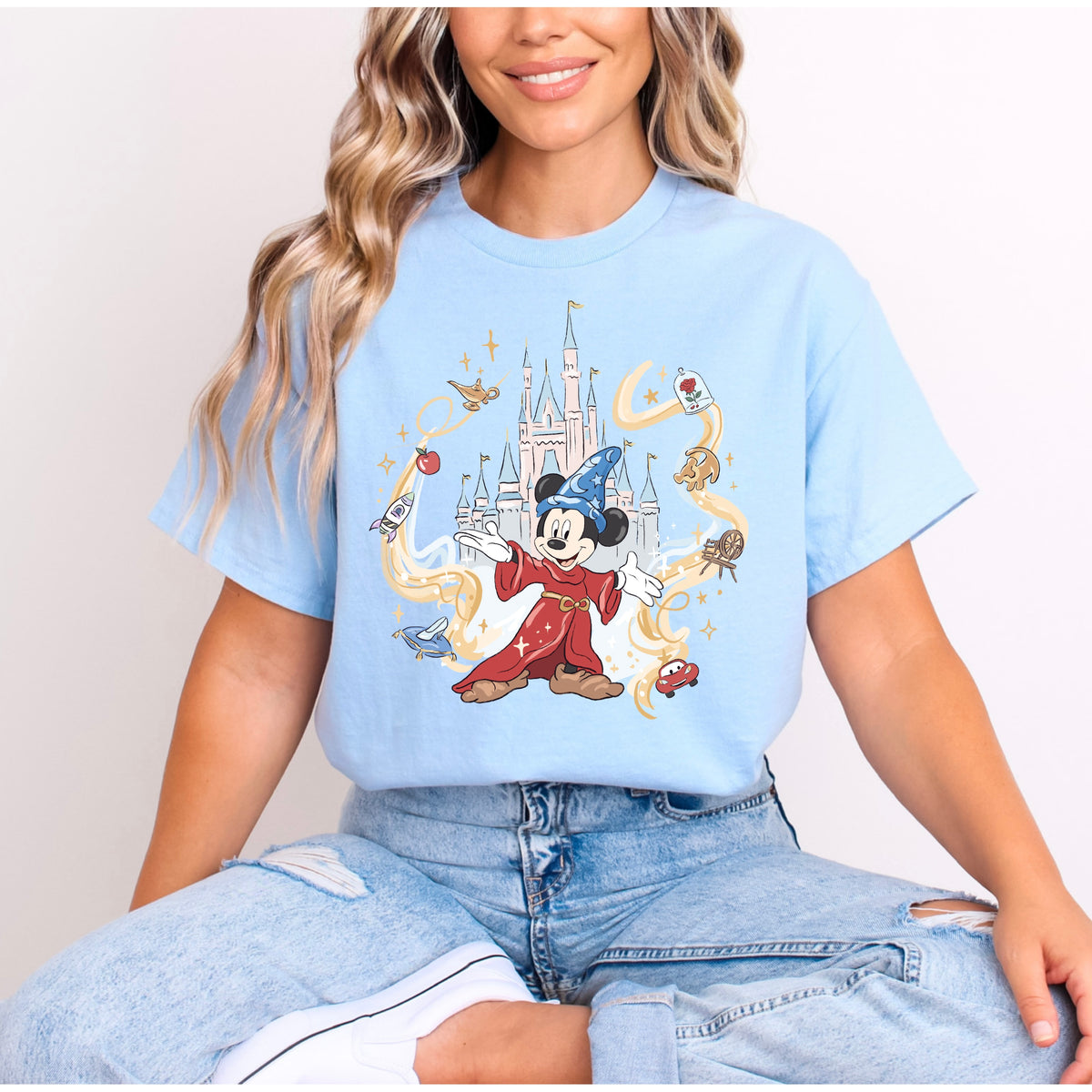 SORCERER MICKEY CASTLE CHARMS T.SHIRT Design No. 232