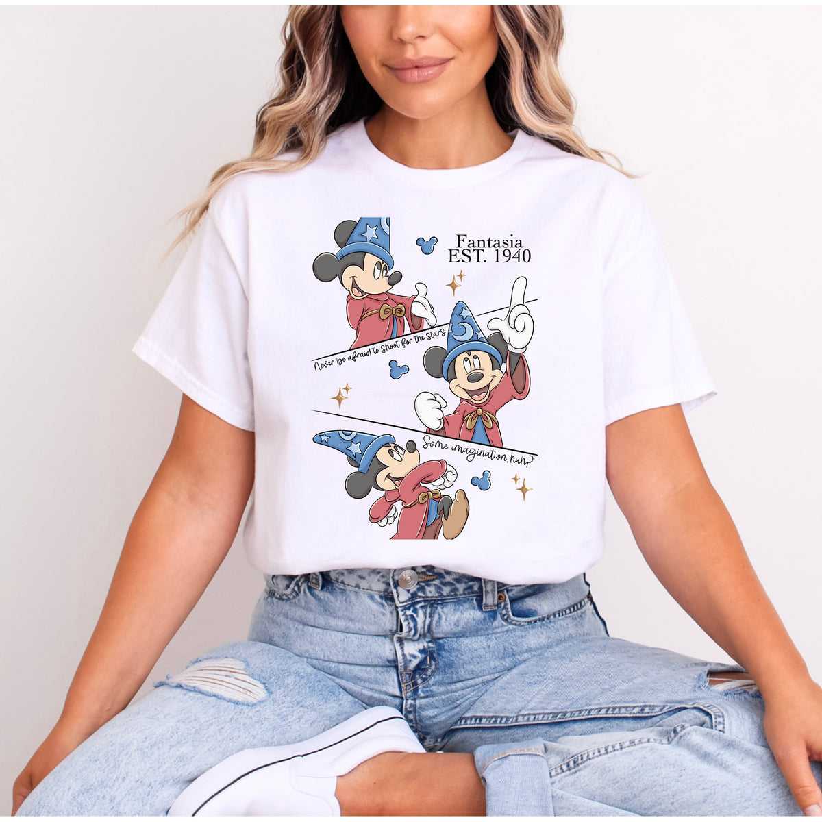 SORCERER MICKEY SHOOT FOR THE STARS T.SHIRT