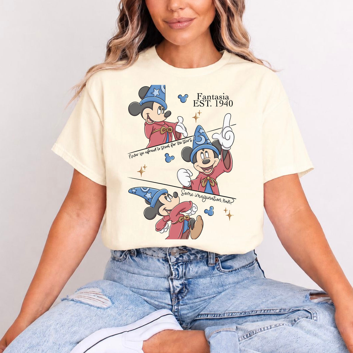 SORCERER MICKEY SHOOT FOR THE STARS T.SHIRT
