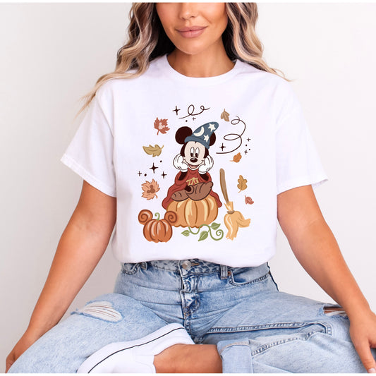 MICKEY SORCERER PUMPKIN AUTUMNAL/HALLOWEEN T.SHIRT