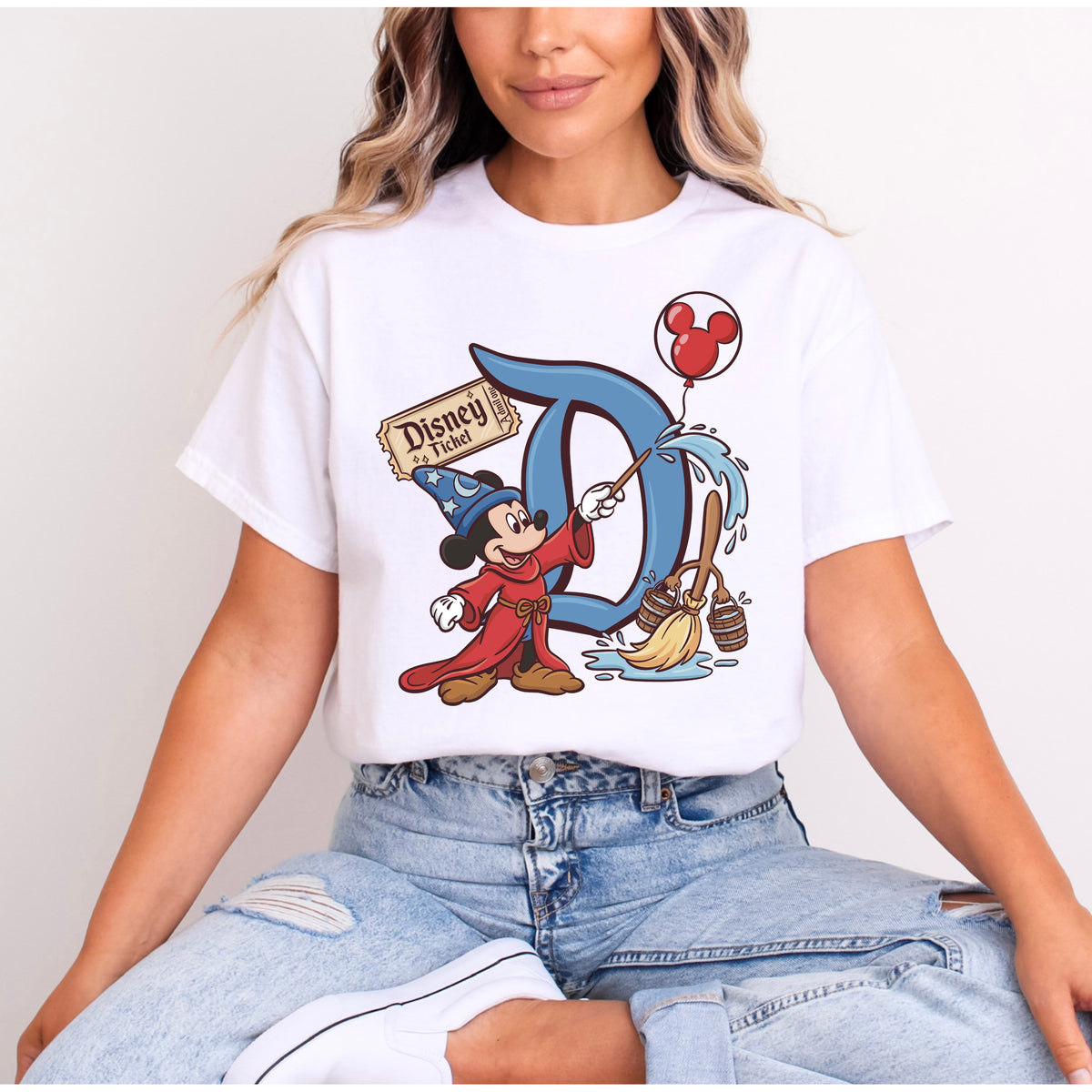 SORCERER MICKEY BLUE DISNEY D T.SHIRT Design No. 179