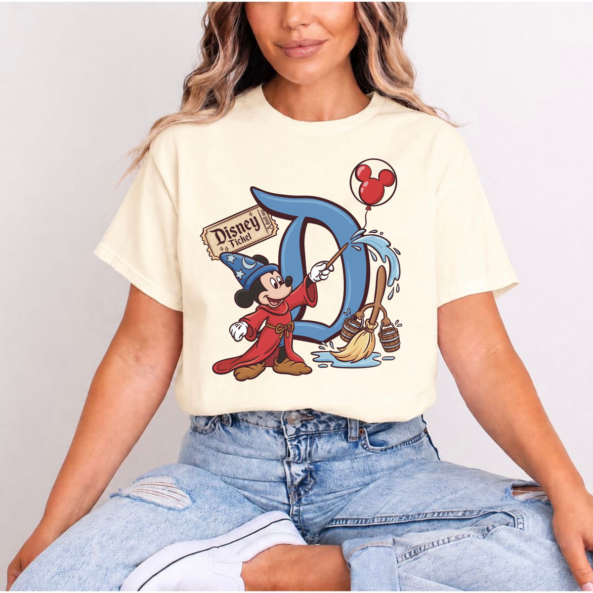 SORCERER MICKEY BLUE DISNEY D T.SHIRT Design No. 179