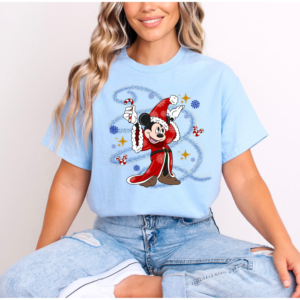 SORCERER MICKEY CHRISTMAS T.SHIRT Design No. 7