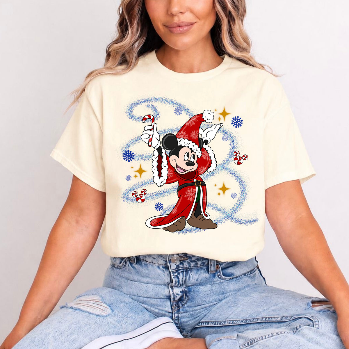 SORCERER MICKEY CHRISTMAS T.SHIRT Design No. 7