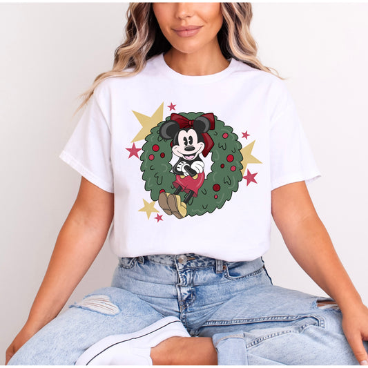 MICKEY CHRISTMAS WREATH T.SHIRT Design No. 21