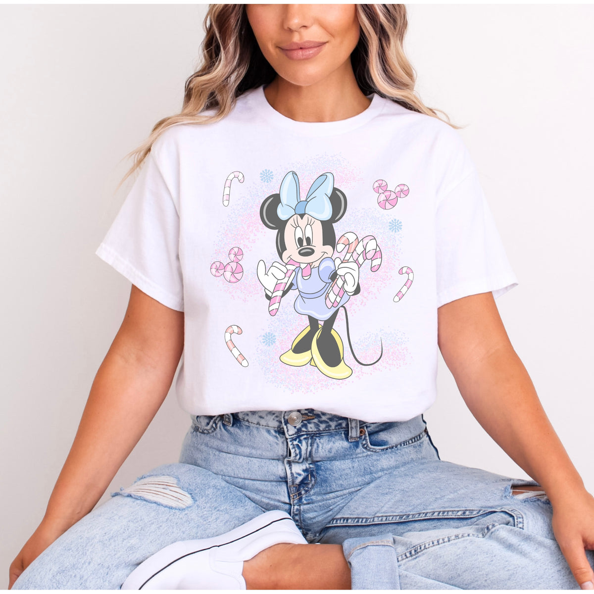 CANDY CANE CHRISTMAS MINNIE T.SHIRT Design No. 13