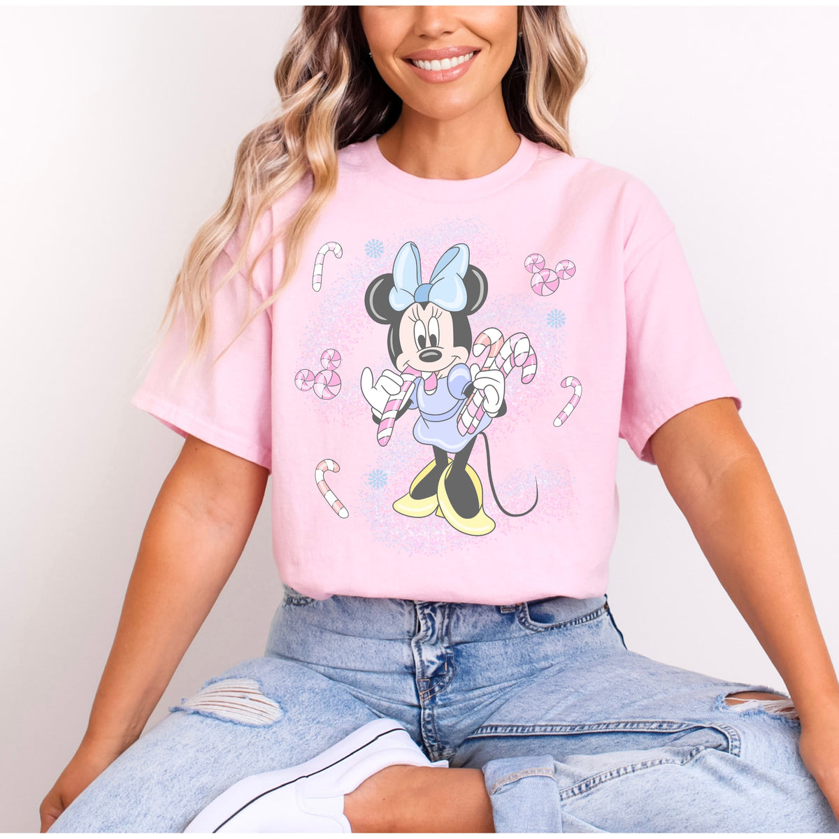 CANDY CANE CHRISTMAS MINNIE T.SHIRT Design No. 13