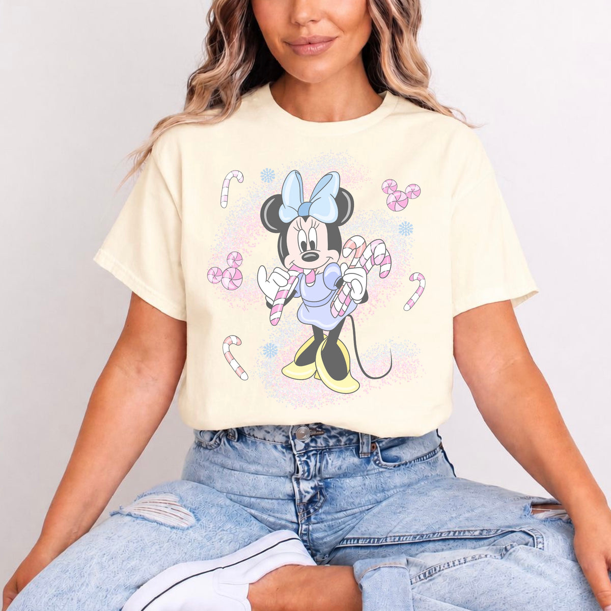 CANDY CANE CHRISTMAS MINNIE T.SHIRT Design No. 13