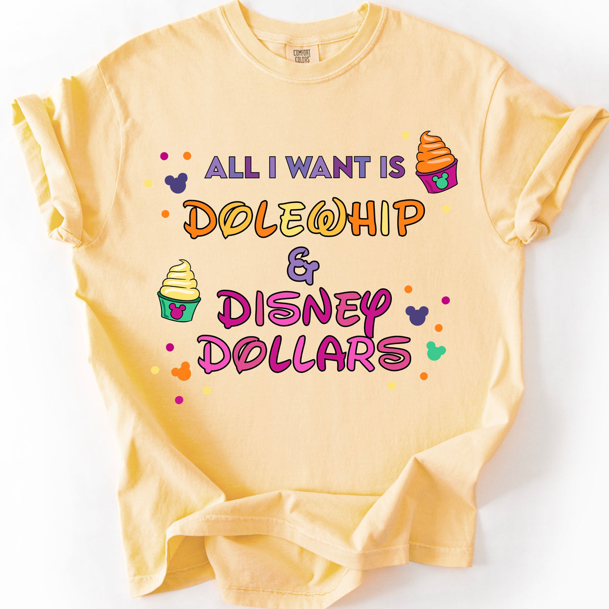DOLEWHIP AND DISNEY DOLLARS T.SHIRT