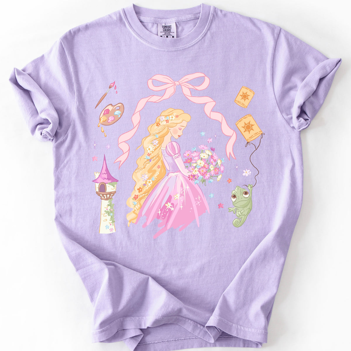 RAPUNZEL AND PASCAL T.SHIRT