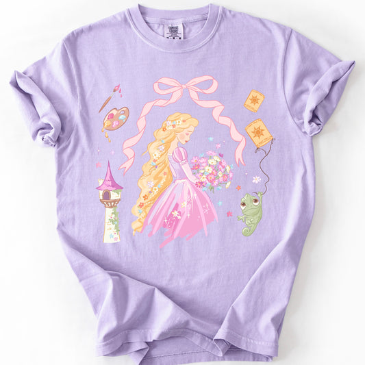 RAPUNZEL AND PASCAL T.SHIRT