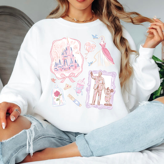 GIRLIE WALT AND MICKEY SWEATSHIRT