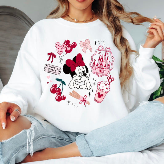 MINNIE CHERRY HUGS AND KISSES SWEATSHIRT
