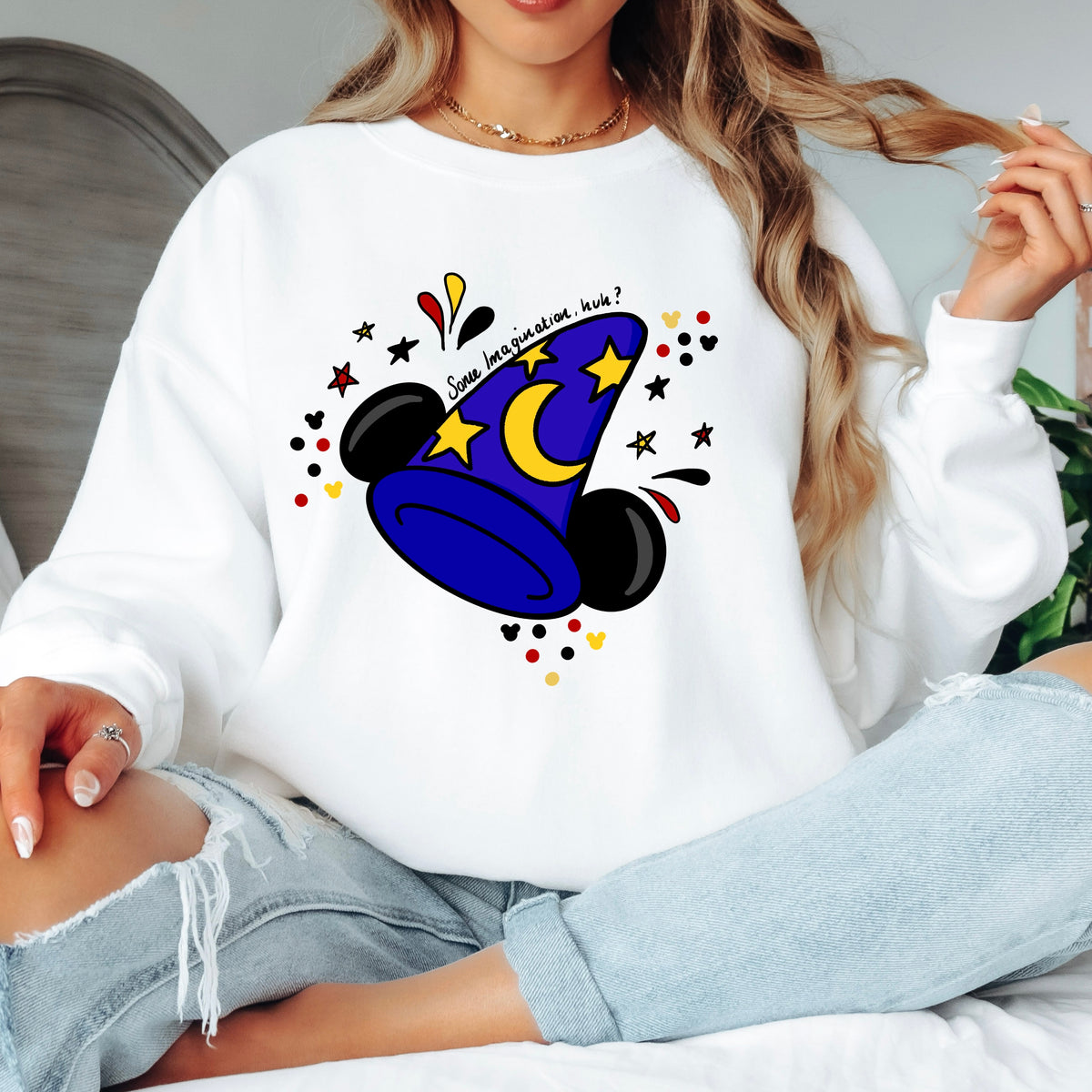 BLUE SORCERER MICKEY FANTASMIC SWEATSHIRT
