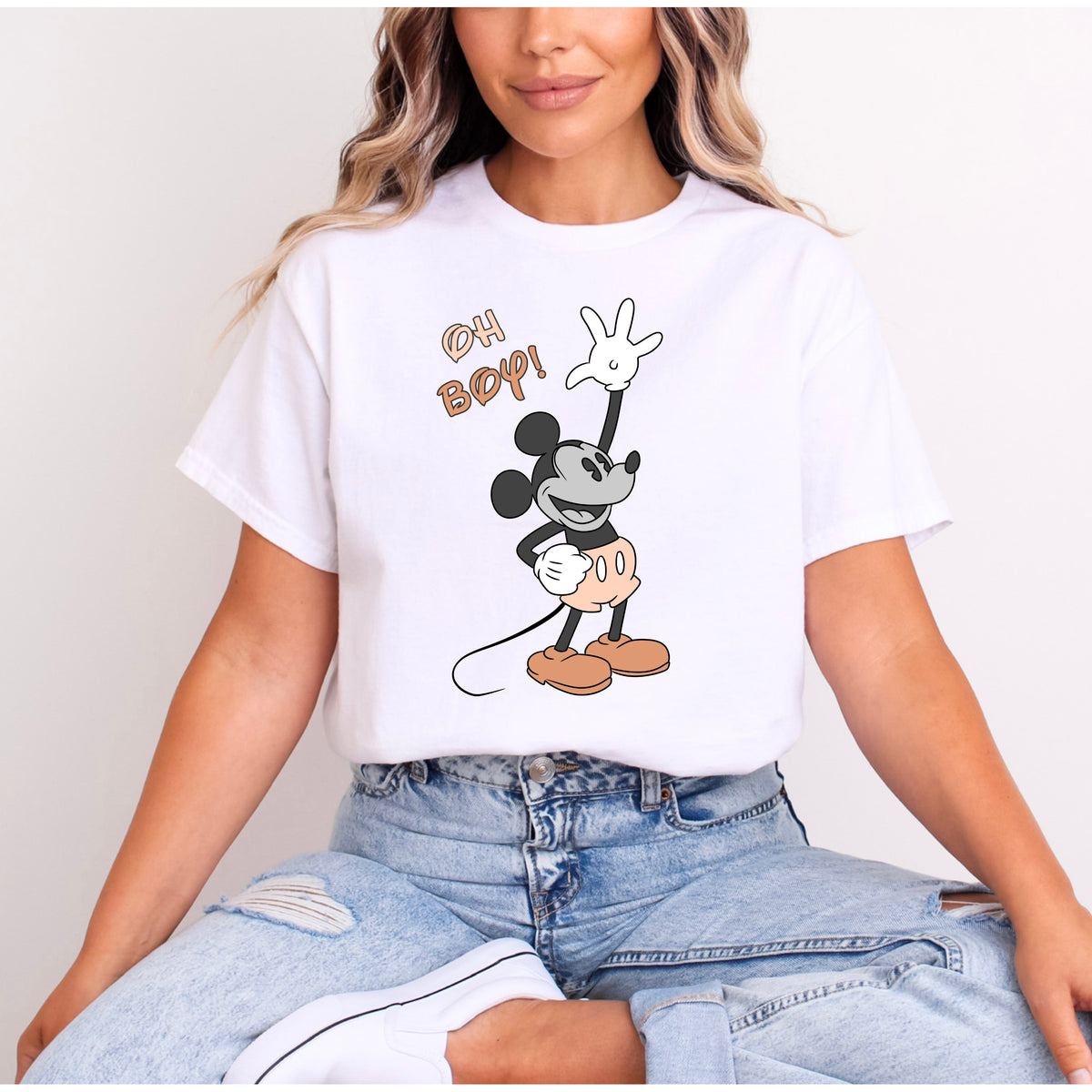 MICKEY OH BOY NUDE PRINT T.SHIRT Design No. 38