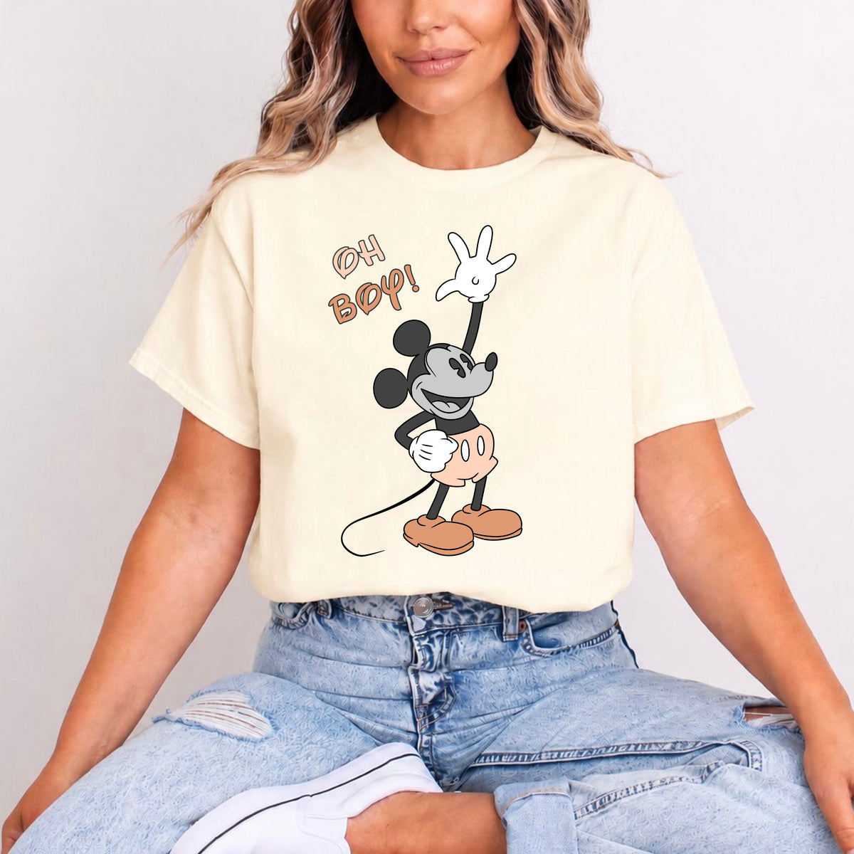 MICKEY OH BOY NUDE PRINT T.SHIRT Design No. 38