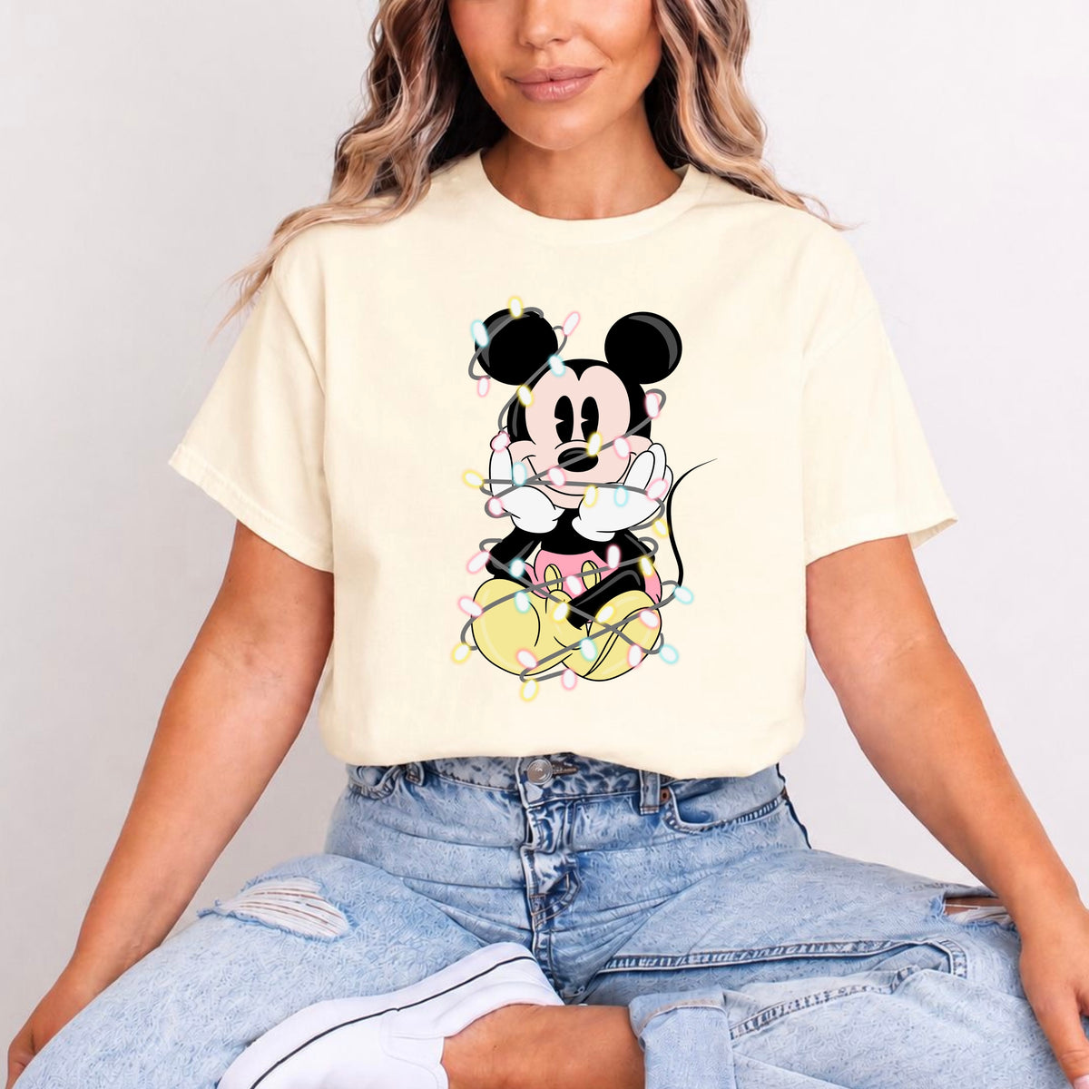 MICKEY CHRISTMAS LIGHTS T.SHIRT Design No. 19