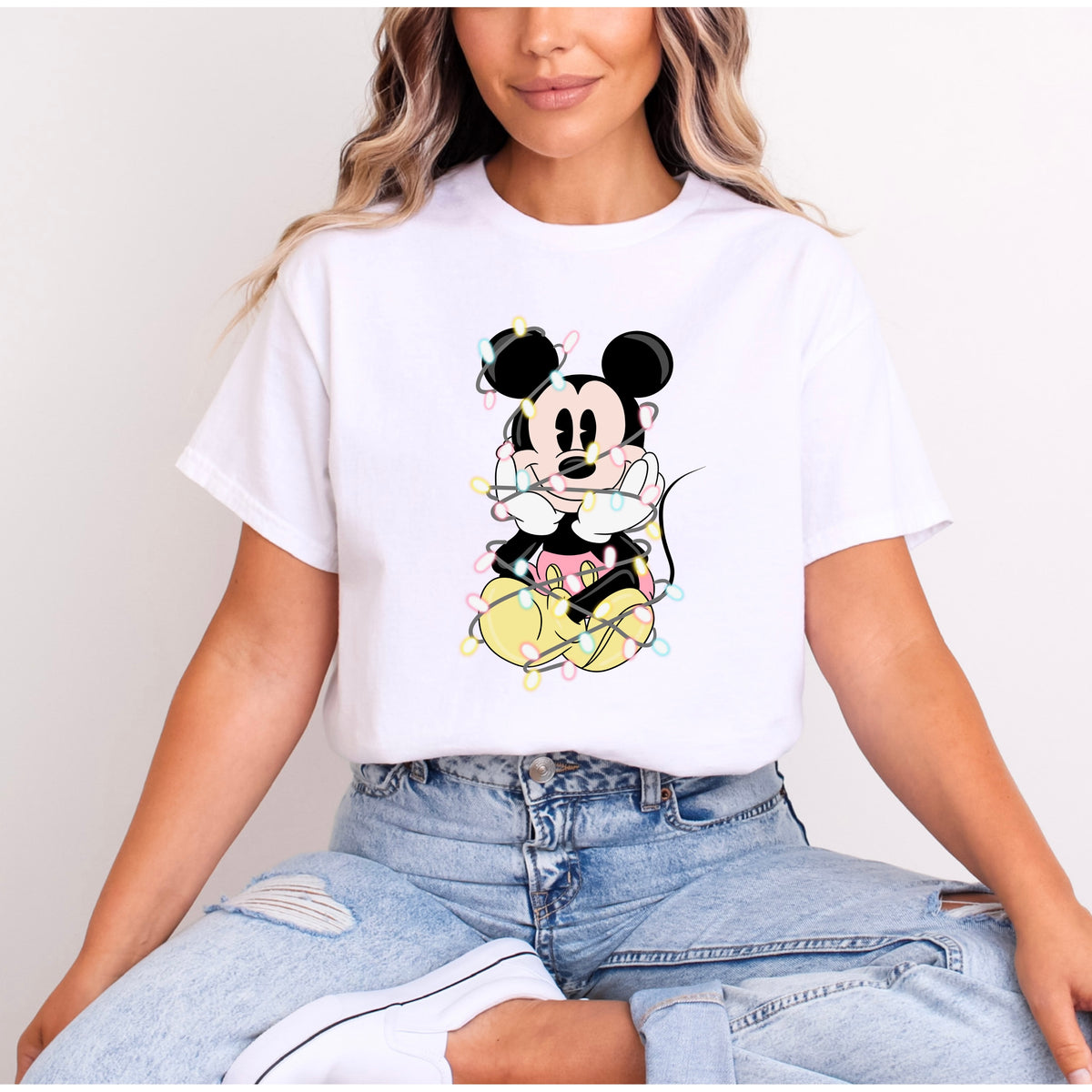 MICKEY CHRISTMAS LIGHTS T.SHIRT Design No. 19