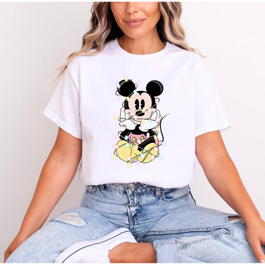 MICKEY CHRISTMAS LIGHTS T.SHIRT Design No. 19