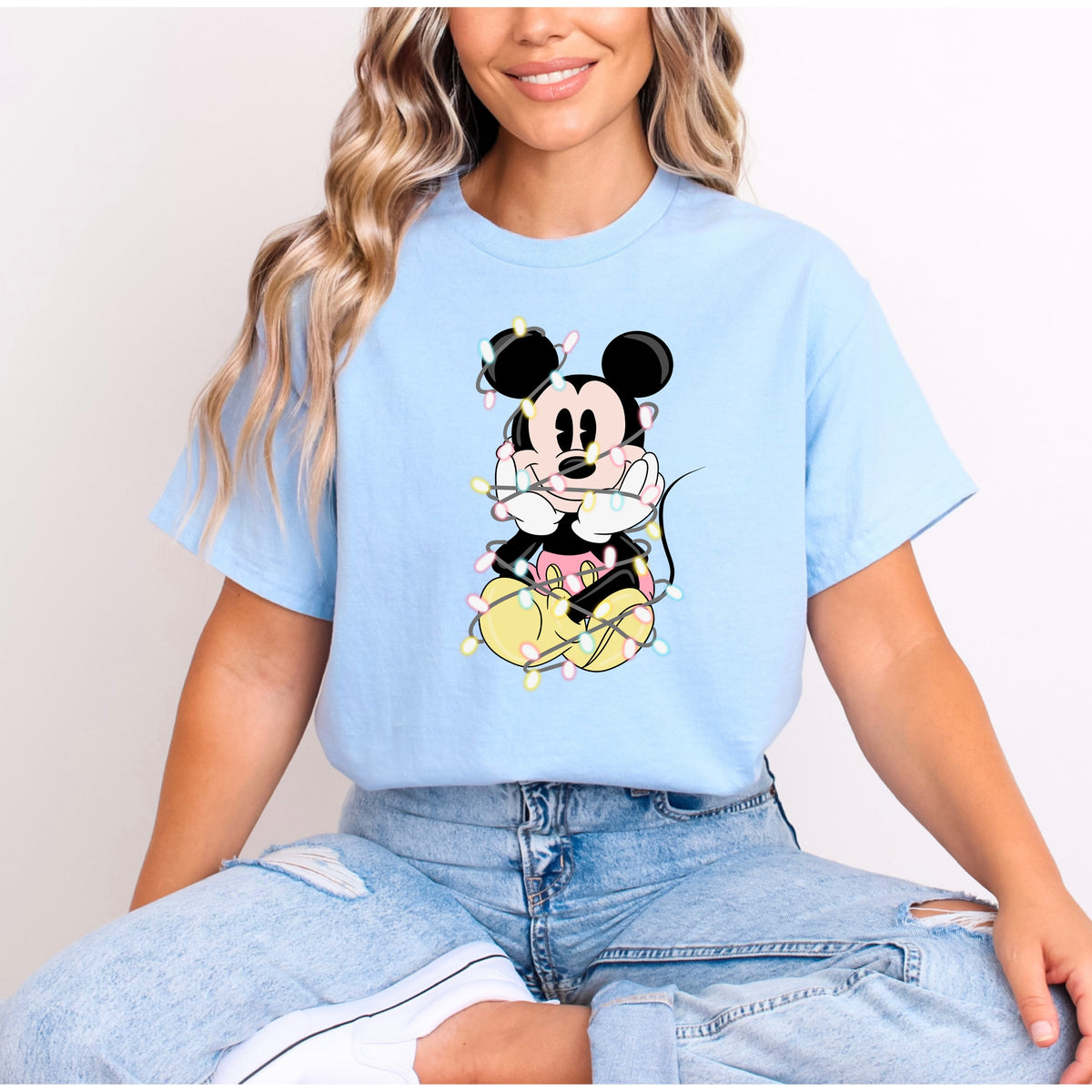 MICKEY CHRISTMAS LIGHTS T.SHIRT Design No. 19