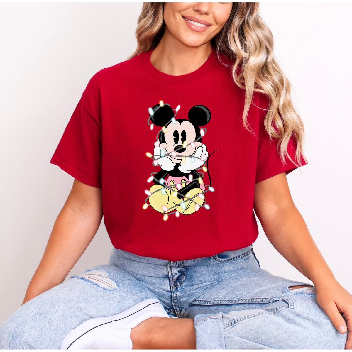 MICKEY CHRISTMAS LIGHTS T.SHIRT Design No. 19