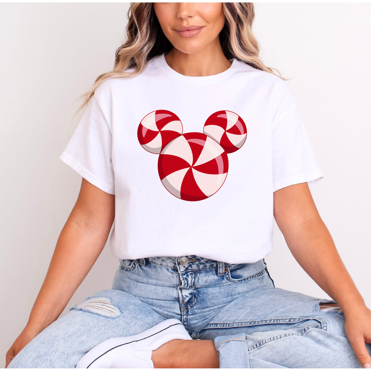 MICKEY CANDY SWIRL CHRISTMAS T.SHIRT Design No. 18