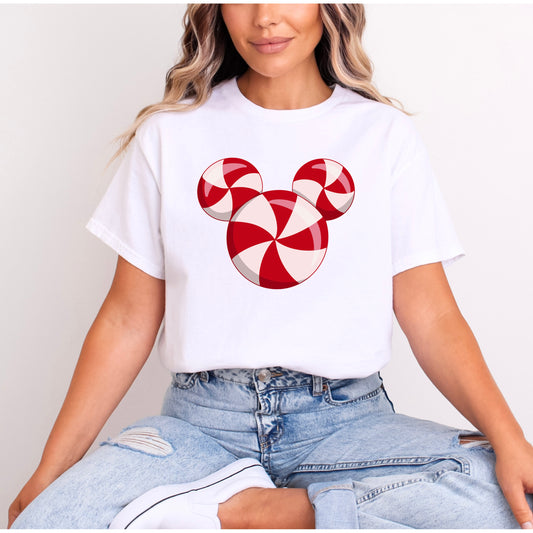 MICKEY CANDY SWIRL CHRISTMAS T.SHIRT Design No. 18