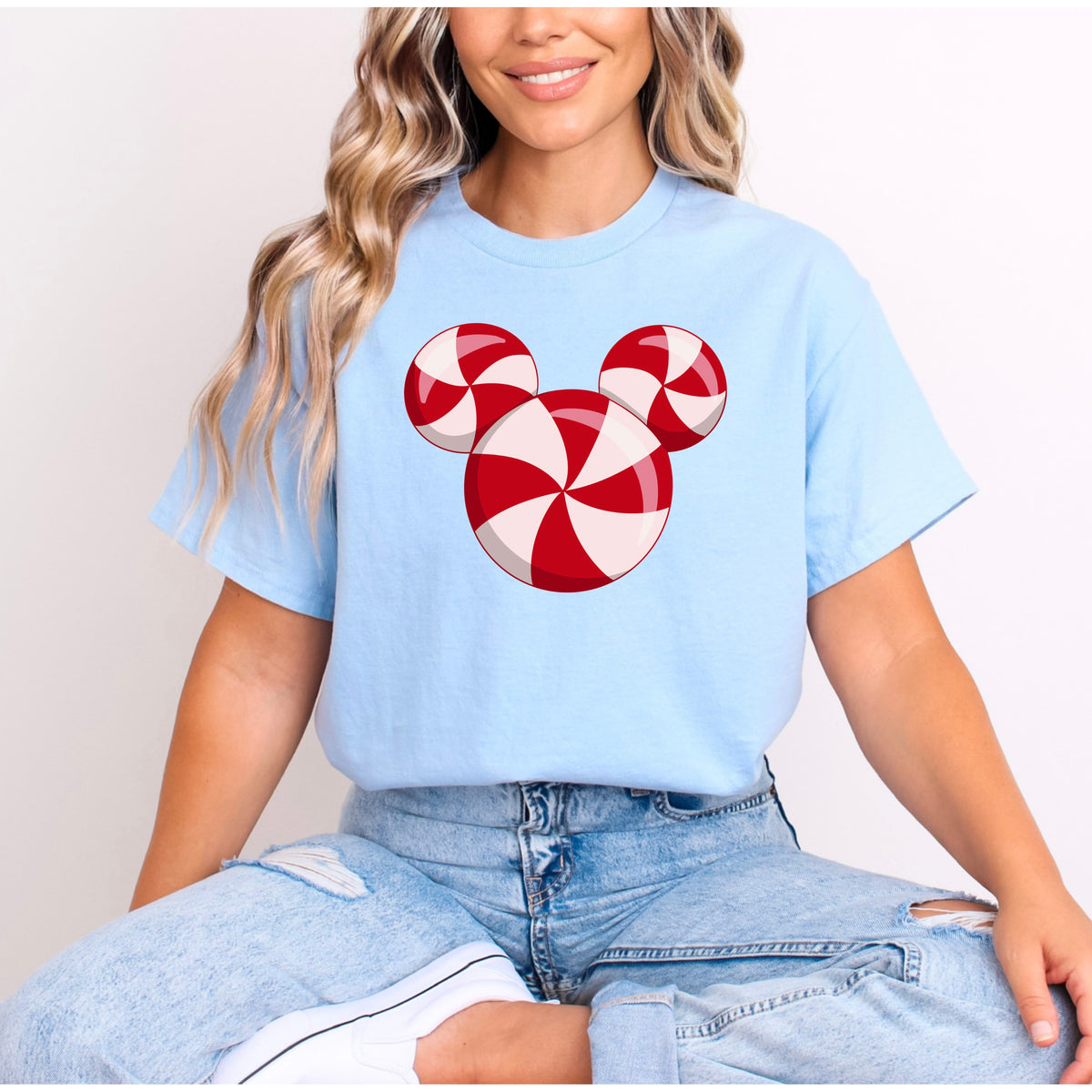 MICKEY CANDY SWIRL CHRISTMAS T.SHIRT Design No. 18