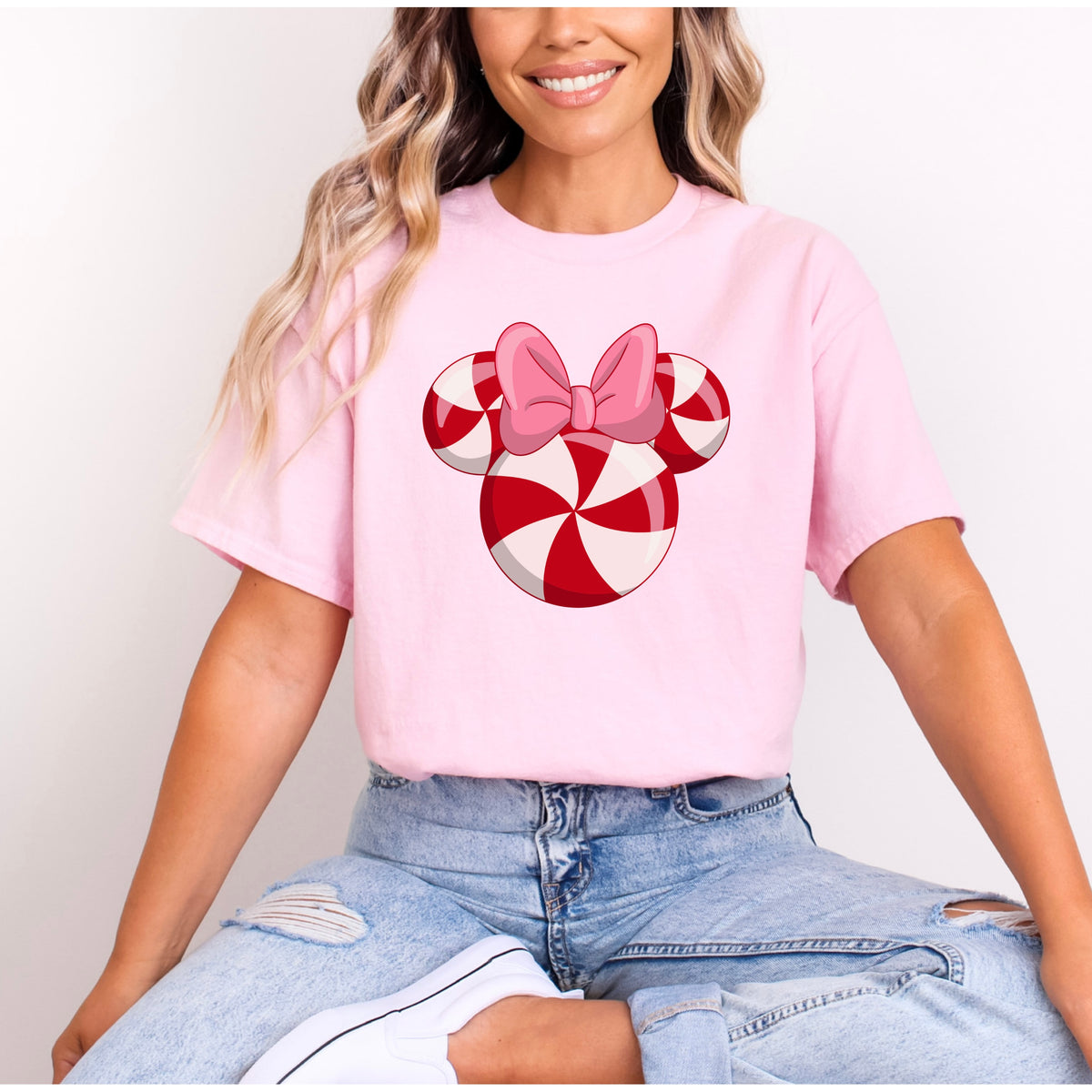 MINNIE CANDY SWIRL CHRISTMAS T.SHIRT Design No. 35