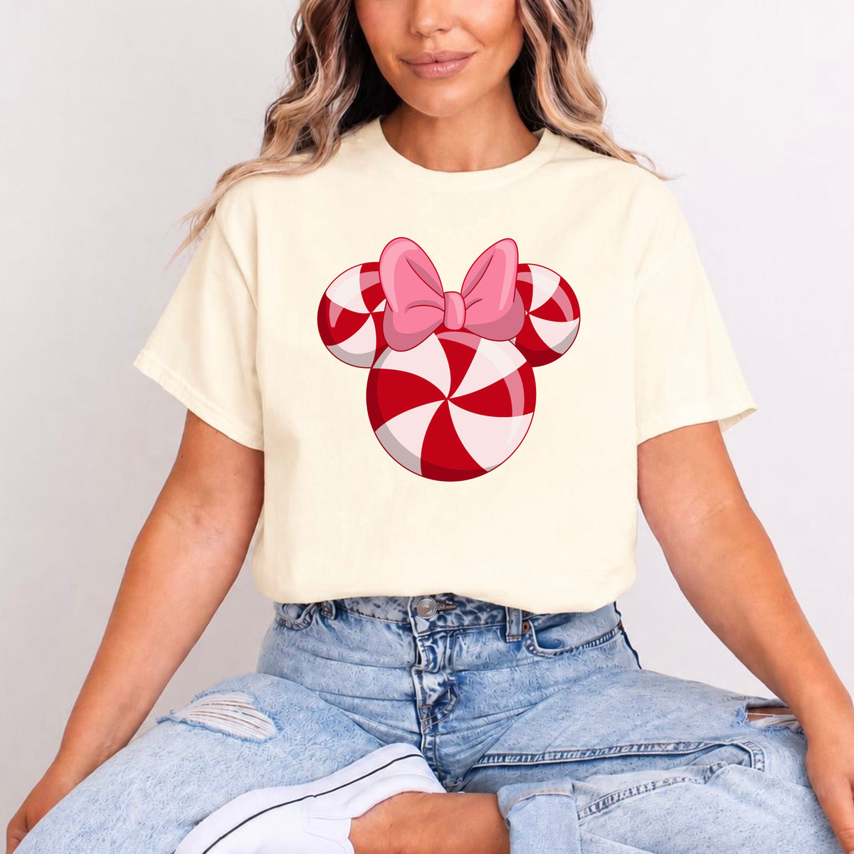 MINNIE CANDY SWIRL CHRISTMAS T.SHIRT Design No. 35